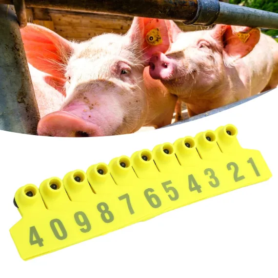 No.001‑100 Farm Pig Ear Tag Livestock Ear Tag Labels Set Poultry Breeding Supplies image: 8