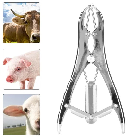 Castration Pliers Aluminium Alloy Bloodless Elastic Tail Docking Clamp for Farm Animal Supplies image: 11