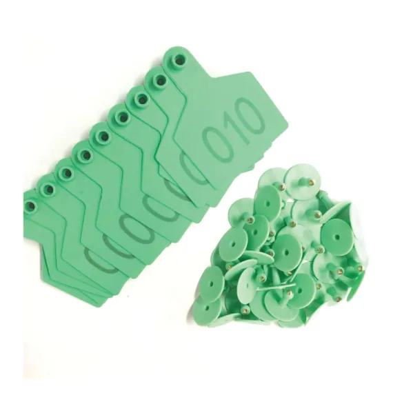 Livestock Ear Tags 7.5x10cm - Numbered 1-100 - Green image: 1