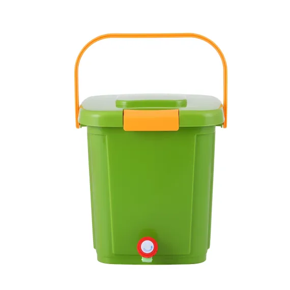 Gardeon 15L Kitchen Compost Bin Food Waste Caddy with Drain Tap Green