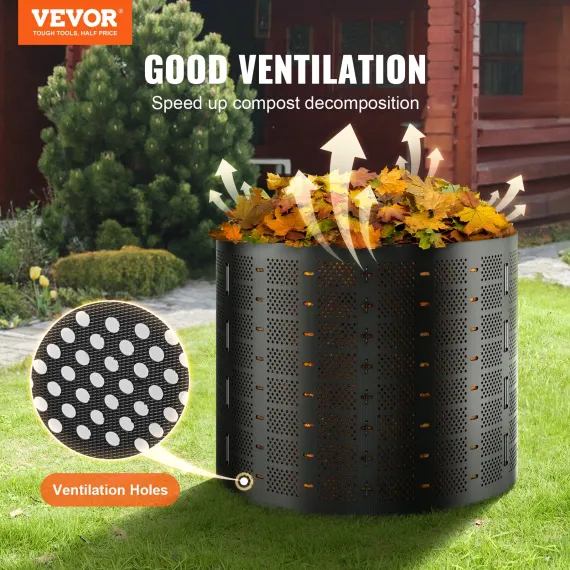 1000L Outdoor Expandable Compost Bin, Large Capacity Composter
