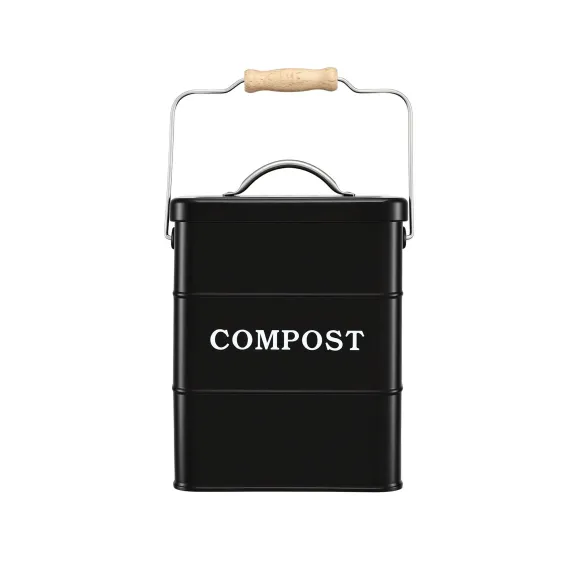 Gardeon 5L Compost Bin Kitchen Countertop Food Waste Caddy Black