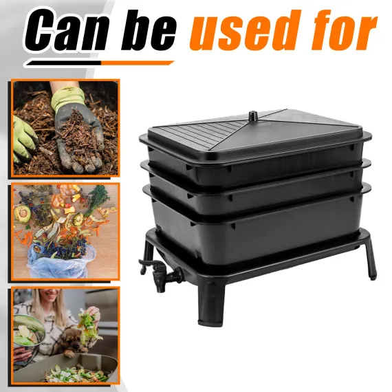 Worm Farm Factory Worm Wee Composter 30L 4-Tray Compost Bin
