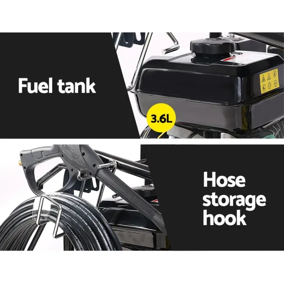 Giantz Petrol High Pressure Cleaner Washer 20M Hose Gurney image: 8