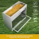 10kg Automatic Chook Chicken Feeder Poultry Auto Treadle Galvanised Metal Coop image: 3