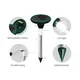 Gardeon 6X LED Solar Snake Repeller Pulse Plus Ultrasonic Pest Rodent Repellent image: 2