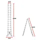 Bullet 5m Telescopic Aluminium Multipurpose Ladder Extension Alloy Step image: 5