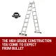 Bullet 5.8m Multipurpose Ladder Aluminium Extension Folding Adjustable Step image: 3