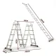Bullet 5.8m Multipurpose Ladder Aluminium Extension Folding Adjustable Step image: 5