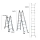 Bullet 4m Folding Aluminium Multipurpose Ladder, w/ Workshelf Platform, Spring Assisted Rapid Safety Lock Adjusters image: 1