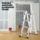 Bullet 4m Folding Aluminium Multipurpose Ladder, w/ Workshelf Platform, Spring Assisted Rapid Safety Lock Adjusters image: 2