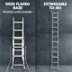 Bullet 4m Folding Aluminium Multipurpose Ladder, w/ Workshelf Platform, Spring Assisted Rapid Safety Lock Adjusters image: 5
