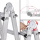 Bullet 4m Folding Aluminium Multipurpose Ladder, w/ Workshelf Platform, Spring Assisted Rapid Safety Lock Adjusters image: 6