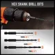 26Pc Impact Screwdriver Bit Set Magnetic Drill Bit Holder Quick Release Drilling image: 6
