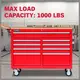 9 Drawers Tool Box Chest Cabinet Trolley Box Garage Storage Toolbox Red 1000lbs image: 10
