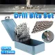 Drill Bits Set Metric Metal Twist High Speed HSS Steel Case 25pcs Coated Tool