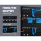 Giantz 54 Storage Bin Rack Wall Mounted Tools image: 5