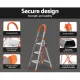 Giantz 3 Step Ladder Multi-Purpose Folding Aluminium Light Weight Non Slip Platform image: 4