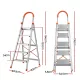 Giantz 5 Step Ladder Multi-Purpose Folding Aluminium Light Weight Non Slip Platform image: 1