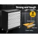 Giantz 5 Drawer Tool Box Cabinet Chest Trolley Box Garage Storage Toolbox Grey image: 2