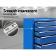 Giantz 5 Drawer Tool Box Cabinet Chest Trolley Box Garage Storage Toolbox Blue image: 4