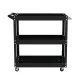 Giantz 3-Tier Tool Cart Trolley Workshop Garage Storage Organizer Black image: 2