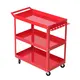 Giantz 3-Tier Tool Cart Trolley Workshop Garage Storage Organizer Red image: 2