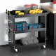 Giantz 3-Tier Tool Cart Storage Trolley Workshop Garage Pegboard Hooks Black image: 6