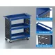 Giantz 3-Tier Tool Cart Storage Trolley Workshop Garage Pegboard Hooks Blue image: 5