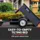 PLANTCRAFT 270kg Capacity Metal Dump Cart Garden Lawn Yard Farm Trolley, Tow Behind Ride on Mower image: 1