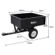 PLANTCRAFT 270kg Capacity Metal Dump Cart Garden Lawn Yard Farm Trolley, Tow Behind Ride on Mower image: 5
