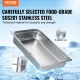 VEVOR 4 Pack Hotel Pans, Full Size Anti-Jam Steam Pan with Lid, 0.8mm Thick Stainless Steel Steam Table Pan, 4-Inch Deep Commercial Table Pan, Catering Storage Food Pan, for Industrial & Scientific image: 1