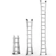 VEVOR Telescoping Ladder A Frame, 13 FT Compact Aluminum Extension Ladder, Multi-Function Portable Collapsible RV Ladder, Telescopic Ladder for Homework Stairs Indoor Outdoor Roof, 330lb Load image: 9