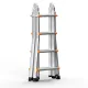 VEVOR Telescoping Ladder A Frame, 13 FT Compact Aluminum Extension Ladder, Multi-Function Portable Collapsible RV Ladder, Telescopic Ladder for Homework Stairs Indoor Outdoor Roof, 330lb Load image: 10