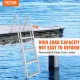 VEVOR Dock Ladder, Removable 4 Steps, 350 lbs Load Capacity, Aluminum Alloy Pontoon Boat Ladder with 4'' Wide Step & Nonslip Mat, Easy to Install for Ship/Lake/Pool/Marine Boarding image: 1