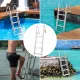 VEVOR Dock Ladder, Removable 4 Steps, 350 lbs Load Capacity, Aluminum Alloy Pontoon Boat Ladder with 4'' Wide Step & Nonslip Mat, Easy to Install for Ship/Lake/Pool/Marine Boarding image: 5