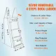 VEVOR Dock Ladder, Removable 4 Steps, 350 lbs Load Capacity, Aluminum Alloy Pontoon Boat Ladder with 4'' Wide Step & Nonslip Mat, Easy to Install for Ship/Lake/Pool/Marine Boarding image: 6