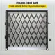 VEVOR Single Folding Security Gate, 85" H x 95" W Folding Door Gate, Steel Accordion Security Gate, Flexible Expanding Security Gate, Rolling Barricade Gate, Scissor Gate/Door with Padlock image: 1