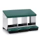 i.Pet Chicken Nesting Box Roll Away 3 Holes Metal Wall Mounted Nest Box Green