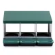 i.Pet Chicken Nesting Box Roll Away 3 Holes Metal Wall Mounted Nest Box Green image: 2