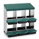 i.Pet Chicken Nesting Box Roll Away Metal Nesting Box Wall Mounted 6 Holes Green