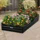 Wallaroo Garden Bed 210 x 90 x 30cm Galvanized Steel - Black image: 7