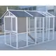 YES4PETS Grey XXL Chicken Coop Rabbit Guinea Pig Hutch Ferret Hen Cat Bird House