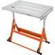 VEVOR Welding Table 30" x 20", 400lbs Load Capacity Steel Welding Workbench Table on Wheels, Folding Work Bench with Three 1.1" Slot, 3 Tilt Angles, Adjustable Height, Retractable Guide Rails image: 9