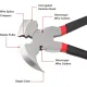 10.5" Fence Pliers - Solid Joint Pliers - Fence Pliers - Heavy Duty Fence Pliers - Multi-Tool For Fencing - Pliers With image: 2