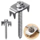 Fence Staples, 304 Stainless Steel Fence Nails for Softwood, Reusable Wire Fence Staples Screws for Mesh and Woven Fencing, 50pcs Fence Fasteners with Wire Fixer Hold Wire Firmly image: 1