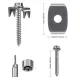 Fence Staples, 304 Stainless Steel Fence Nails for Softwood, Reusable Wire Fence Staples Screws for Mesh and Woven Fencing, 50pcs Fence Fasteners with Wire Fixer Hold Wire Firmly image: 2