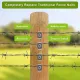 Fence Staples, 304 Stainless Steel Fence Nails for Softwood, Reusable Wire Fence Staples Screws for Mesh and Woven Fencing, 50pcs Fence Fasteners with Wire Fixer Hold Wire Firmly image: 4