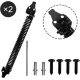 2 Pack 14" Fence gate Spring self Closing and Adjustable for Wooden or Vinyl Fence,Carbon Steel,Black(gate spring-14-2") image: 1