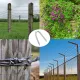 Steel Wire Fencing Staples (200 pcs), Galvanized U-Shaped Fasteners Nails for Wire Mesh and Woven Fencing image: 3